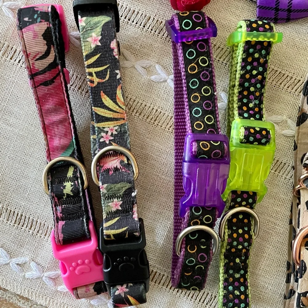 ✨14 Dog Collars Bonanza ✨ med 🐾 approx fits necks 12”-19”